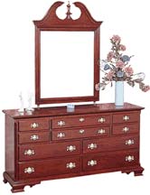 cherry triple dresser