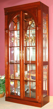 cherry curio cabinet